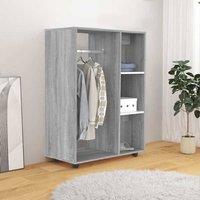 Berkfield Home Wardrobe Grey Sonoma 80x40x110 cm Engineered Wood | Size: 80 x 40 x 110 cm
