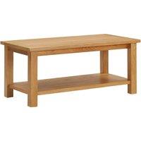 Berkfield Home Coffee Table 90x45x40 cm Solid Oak Wood in Brown | Size: 90 x 45 x 40 cm