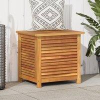 Berkfield Home Garden Storage Box with Louver 60x50x56 cm Solid Wood Acacia in Brown | Size: 60 x 50 x 56 cm