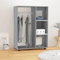 Berkfield Home Wardrobe Grey Sonoma 80x40x110 cm Engineered Wood | Size: 80 x 40 x 110 cm