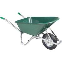 Berkfield Home Wheelbarrow Green 90 L 150 kg Galvanised Steel & Plastic