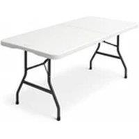 EONLION 6ft Folding Trestle Table White Party Picnic BBQ Stall Table 1.8m