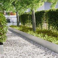 Berkfield Home Lawn Edgings 50 pcs 100x0, 5x30 cm Galvanised Steel in Silver