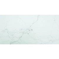 Berkfield Home Table Top White 100x50 cm 6mm Tempered Glass with Marble Design