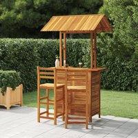 Berkfield Home 3 Piece Garden Bar Set Solid Wood Acacia in Brown