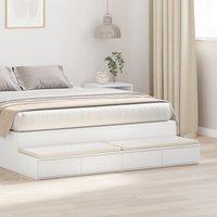 Berkfield Home Bedside Tables White Engineered wood 150 x 36.5 x 16.5 cm Drawers