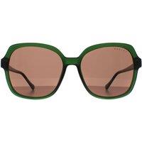 Radley Women's Square Transparent Dark Green Brown Phoenix 6505