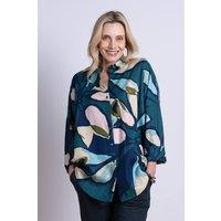 Nomads Clothing Women's Printed Oversized Shirt in Blue | Size: 14