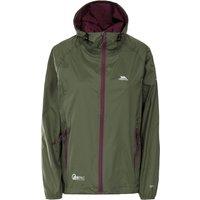 Trespass Women's Qikpac Packaway Waterproof Jacket in Dark Green | Size: Large