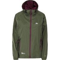 Trespass Women's Qikpac Packaway Waterproof Jacket in Dark Green | Size: XS