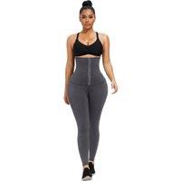 GWB Shapewear Women's Grey High-Waisted Tummy Control Butt Lifting Leggings | Size: 8-10