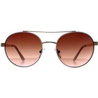 Guess Women's Round Gold White Brown Gradient GF0367