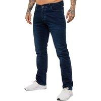 Enzo Men's Straight Leg Stretch Denim Jeans in Blue | Size: 42S
