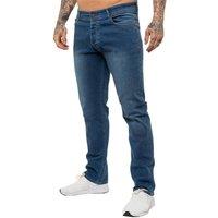 Enzo Men's Straight Leg Stretch Denim Jeans in Light Blue | Size: 42S