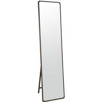 Living and Home Modern Full-Length Mirror in Walnut