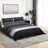 Berkfield Home Duvet Cover Set Black & White 155x220 cm Cotton