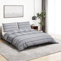 Berkfield Home Duvet Cover Set Grey 155x220 cm Cotton