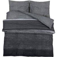 Berkfield Home Duvet Cover Set Dark Grey 155x220 cm Cotton
