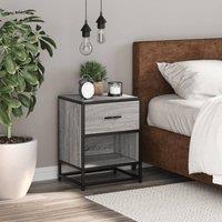 Berkfield Home Decorative Bedside Cabinet Grey Sonoma 40x31x50 cm Engineered Wood | Size: 40 x 31 x 50 cm