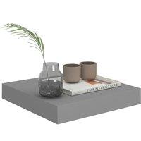 Berkfield Home Durable Floating Wall Shelf Grey 23x23.5x3.8 cm MDF
