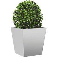 Berkfield Home Durable Garden Planter 40x40x40 cm Galvanised Steel in Grey | Size: 40 x 40 x 40 cm