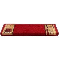 Berkfield Home Stair Mats Self-adhesive 5 pcs 65x21x4 cm Red | Size: Medium