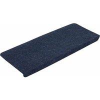 Berkfield Home Stair Mats Self-adhesive 15 pcs 65x24.5x3.5 cm Blue | Size: Medium