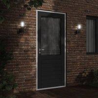 Berkfield Home Outdoor Wall Light Black Stainless Steel