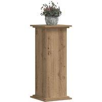 Berkfield Home Plant Stand Artisan Oak 33x33x80 cm Engineered Wood in Brown | Size: 33 x 33 x 80 cm