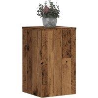 Berkfield Home Plant Stands 2 pcs Old Wood 30x30x50 cm Engineered wood in Brown | Size: 30 x 30 x 50 cm