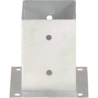 Berkfield Home Post Anchors 4 pcs Galvanised Metal 101 mm in Silver