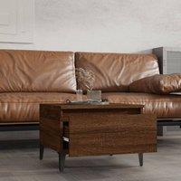Berkfield Home Side Table Brown Oak 50x46x35 cm Engineered Wood | Size: 50 x 46 x 35 cm
