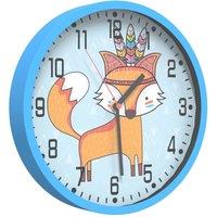 Berkfield Home Wall Clock Blue 25.5 cm Polystyrene & Glass