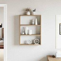 Berkfield Home Wall Shelf Artisan Oak 43x9x60 cm Engineered Wood in Brown | Size: 43 x 9 x 60 cm