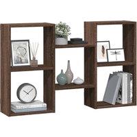 Berkfield Home Wall Shelf Brown Oak 96x18x60 cm Engineered Wood | Size: 96 x 18 x 60 cm