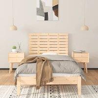 Berkfield Home Wall Headboard 96x3x63 cm Solid Wood Pine in Light Tan | Size: 96 x 3 x 63 cm