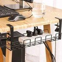 Havendro Under Desk Cable Management Tray Cord Holder Storage Office Home in Black