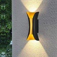 Havendro 1Pcs Waterproof LED Wall Lights Up/Down Modern Sconce in Black