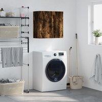 Berkfield Home Wall Cabinet Smoked Oak 60x31x60 cm Engineered Wood in Brown | Size: 60 x 31 x 60 cm