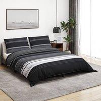 Berkfield Home Duvet Cover Set Black & White 200x200 cm Cotton