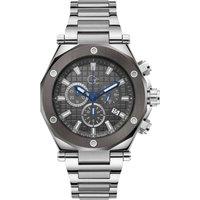 Gc Men's Z18002G5MF 44mm Quartz Watch in Silver