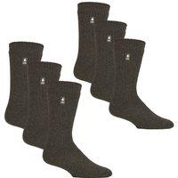 Heat Holders Men's 6 Pairs Original Thick Winter Thermal Socks for Cold Weather in Charcoal | Size: 6-11