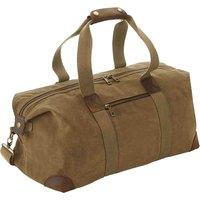 Quadra Men's Heritage Leather Handled Holdall in Light Brown
