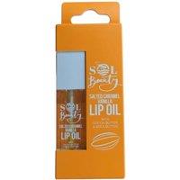 SOL Beauty Salted Caramel Vanilla Lip Oil Cocoa Butter Shea Hydrate Soften 3g in Clear
