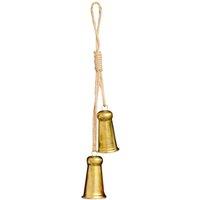 Melody Maison Large Gold Metal Hanging Bells Christmas Tree Decoration - 50cm