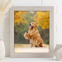 Voltico MDF Photo Wood Grain Frame 8x10inch Picture Holder in Light Grey