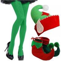 I Love Fancy Dress Christmas Elf Fancy Dress Accessory Set | Size: Medium