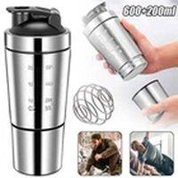 Havendro Protein Shaker Bottle Stainless Steel Protein Mixer in Silver