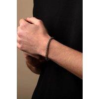 Outrage London Men's Silver Personalised 5MM Wheat Chain Bracelet | Size: 8 inches