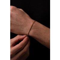 Outrage London Men's 18K Gold Personalised 3MM Cuban Chain Bracelet | Size: 9 inches